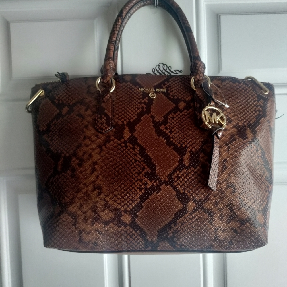New Micheal Kors Snakeskin Handbag